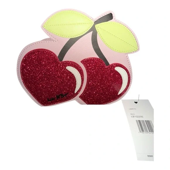 Betsey Johnson NWT Cherry Glitter Crossbody Bag - Picture 7 of 8